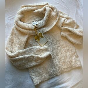 Cozy Cream Over Shoulder Sweater & Pant Set